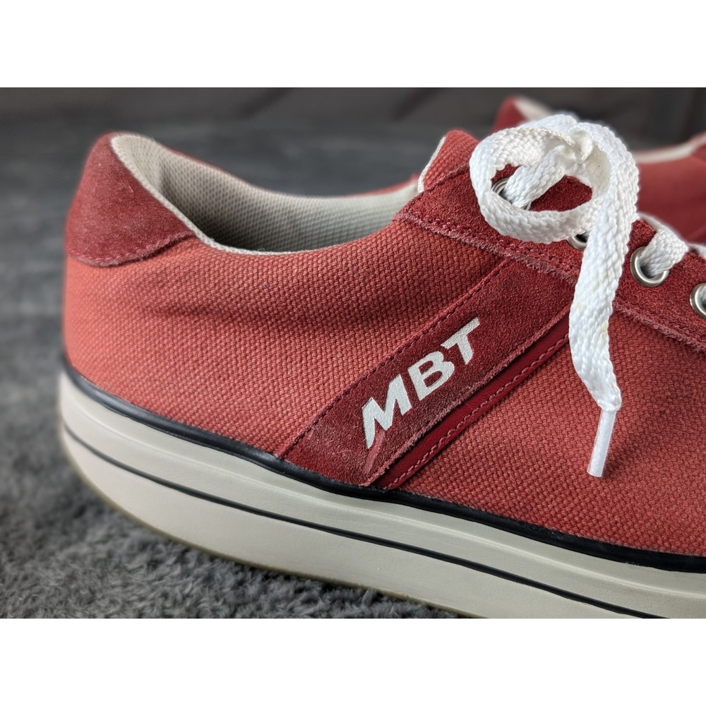 MBT Jambo Sneakers Red Canvas and Suede Rocking Shoe Sz 9-9.5 Stability Trainers - Picture 6 of 7